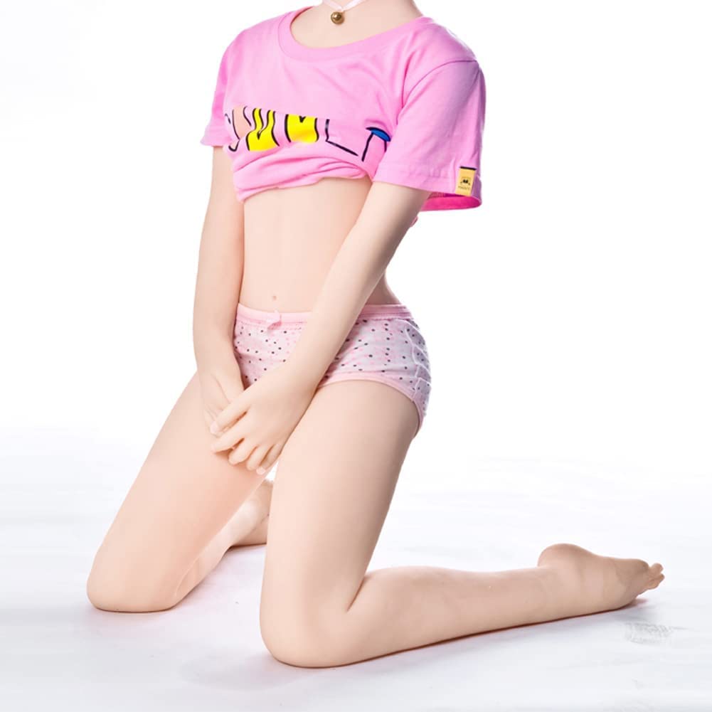 Full Body Sex Doll Full Size Sex Doll for Men Realistic Sex Doll Female Sex Doll Torso Male Masturbator Stroker with Flat Chest Ass Tight Vaginal and Anal Adult Sex Toy Girlfriend(Flat Chest)