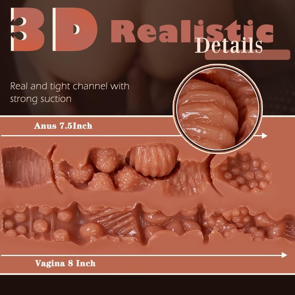 Silicone Sex Doll Full Body Full Size Sex Doll for Men Lifelike Female Torso Love Doll with Soft Jelly Breast TPE Sex Doll Life Size for Men Realistic Adult Sex Toy with Standing Feet 29Lbs