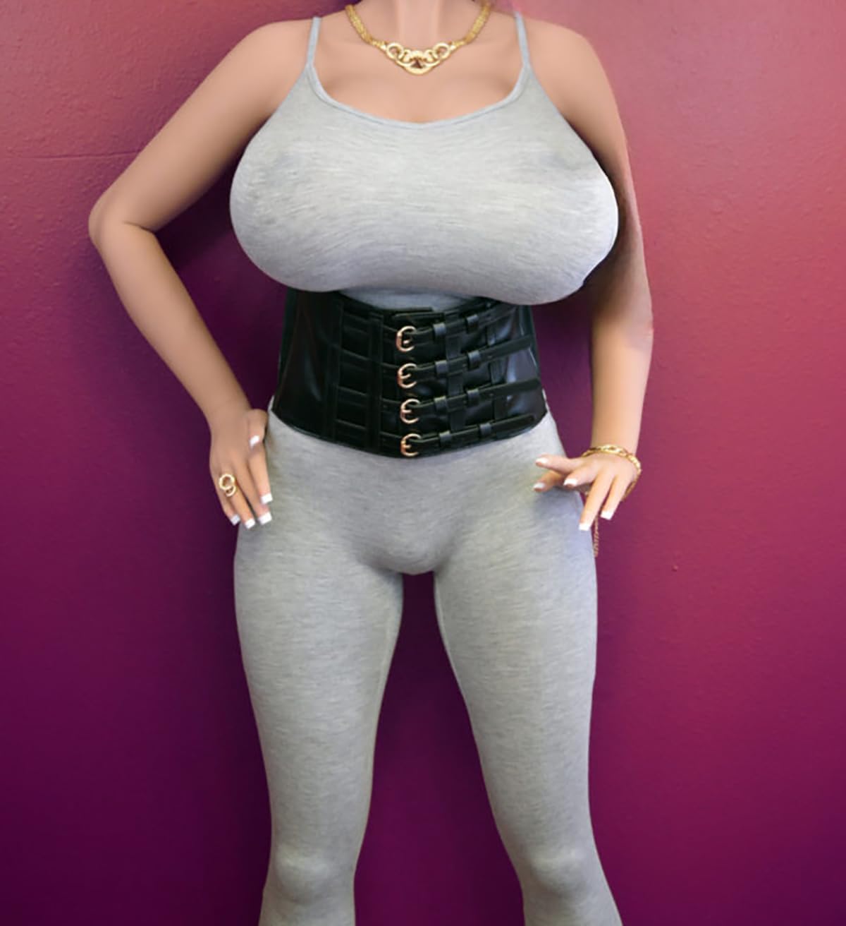 5.35FT Fat Woman Sex Dolls, BBW Male Masturbators, 105LB Realistic Adult Sex Doll, Deep Vagina Anal Textured Holes 1:1, Life Size Female Torso Big Butt, Fat Thighs Erotic Flexible Skeleton