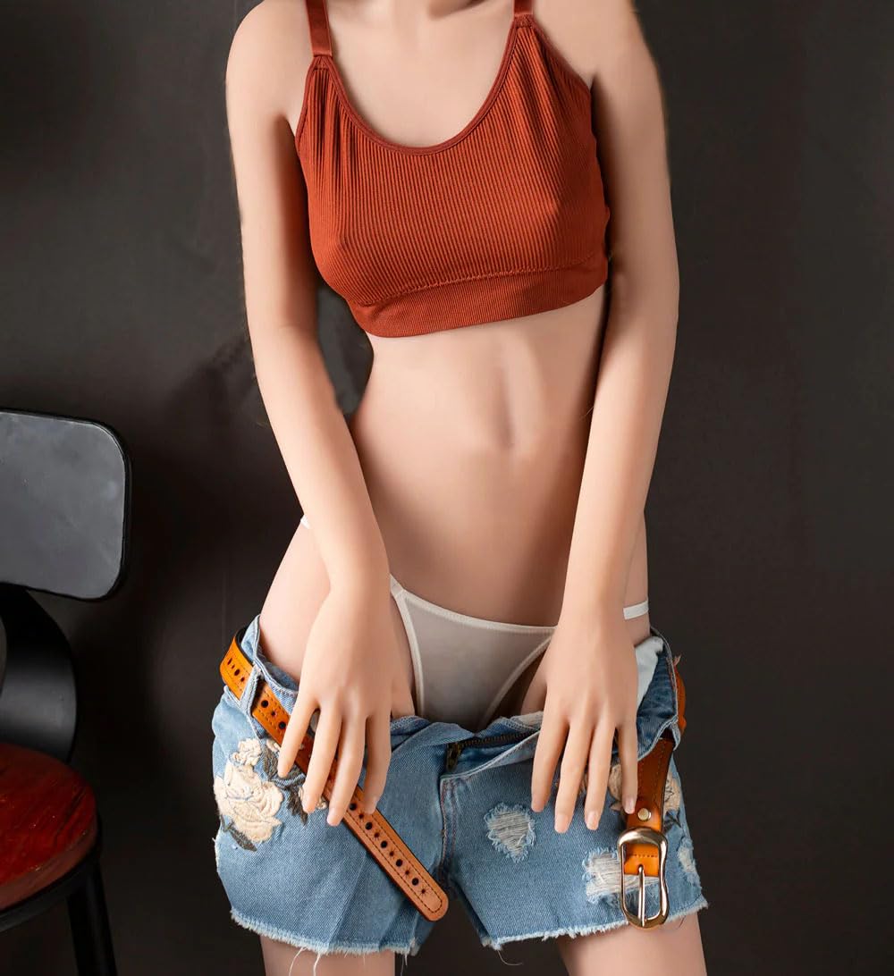 Lifelike Sex Doll Sex Toy Girlfriend Life Size 1:1 Sex Toys Built in Metal Skeleton Jelly Chest Silicone Head Hair and Full Size Sex Toy Standing Large Jelly Breast