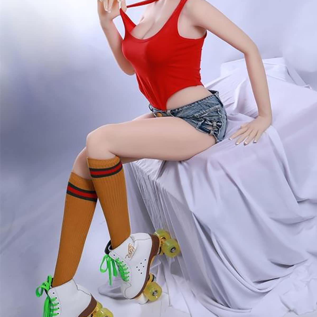 Silicone Sex Doll Full Body Full Size Sex Doll for Men Lifelike Female Torso Love Doll with Soft Jelly Breast TPE Sex Doll Life Size for Men Realistic Adult Sex Toy with Standing Feet 29Lbs