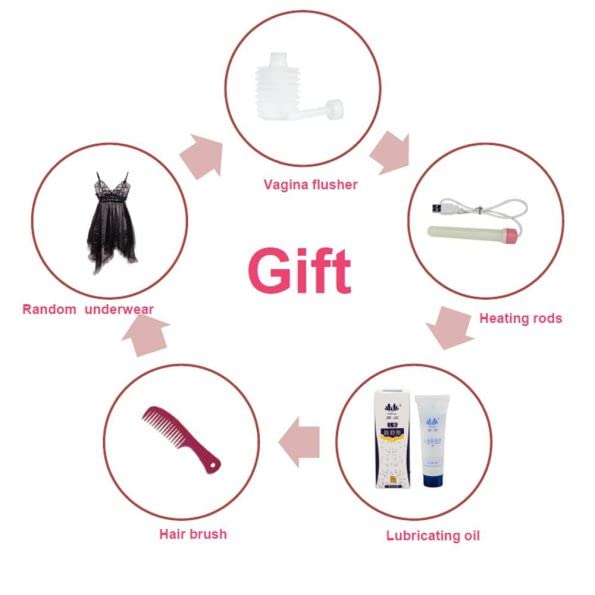57LB Adult Female Sex Dolls Torso Full Body Sex Doll for Male Big Gel Breasts Realistic Life Size Sex Dolls Built with Tight Vaginal and Anal for Male 1:1 Size Girlfriend Sex Toys for Male Tan Skin