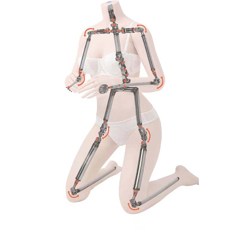 Silicone Sex Dolls for Men Life Size Women Torso Realistic Female TPE Life Size Sex Doll Full Body Mens Full Size Sex Doll with Standing White 158CM/5.18ft