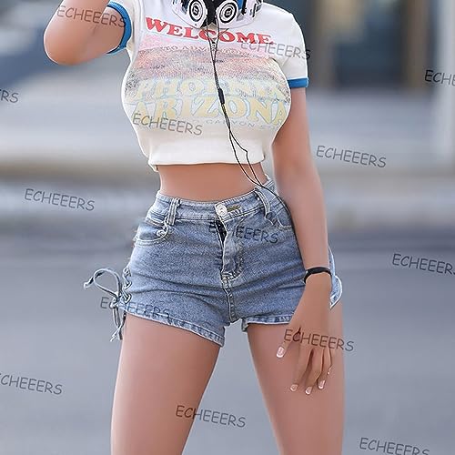 ECHEERS 5.2Ft Life Size Sex Doll for Men Full Size Sexy Torso Female Sex Doll Adult Girlfriend Sex Toys with Big Boobs Butt Ass Realistic Full Body Sex Toys for Male Pleasure Tan Skin US Shipments