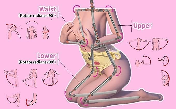 Realistic Full Body Sex Doll TPE Silicone Sex Dolls with Torso Sex Love Dolls for Male Feet Standing Natural Color 158CM/5.2ft Big Breast Lifelike Female