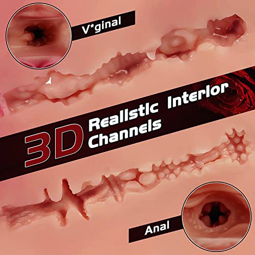 Silicone Sex Doll Super Soft Jelly Boobs and Butts Life Size for Men Sex Doll Built-in Metal Skeleton Male Masturbator Sexy Male Sex Toys Lifelike Adult Sex Toys for Men Pleasure Tan IOOCM