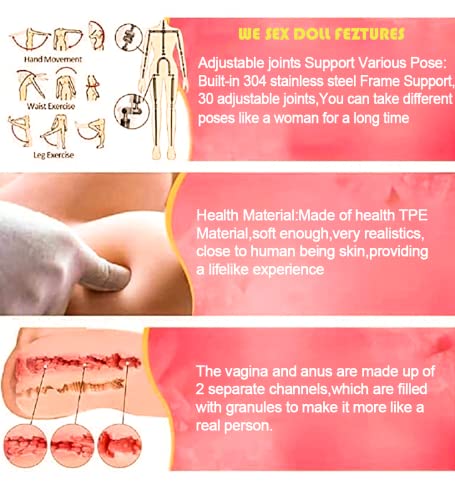 LKXWANA Lifelike Sex Doll for Men Sexy Women Torso Gel Slicone Sex Dolls 1:1 Full Size Doll Love Doll Stand Feet Girlfriend Doll Silicone Sex Toys