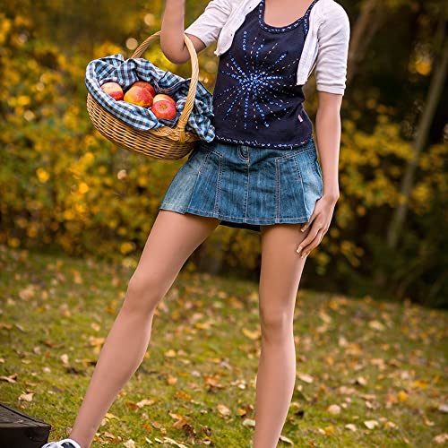 ECHEERS Full Size Silicone Sex Dolls A Cup Breast Life Size Women Torso Sex Doll for Men Full Body Sex Love Dolls Lifelike Adult Female Sex Toy Love Doll with Metal Skeleton Standing Feet US Shipping