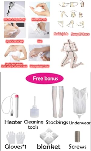 Generic 5.0 FT 70 LB Adult Sex Dolls Sex Dolls Full Size Sex Doll Life Size Silicone Sex Doll for Male Lifelike Realistic with Breasts Full Body Adult Sex Toy for Men Sex Pleasure US Stock