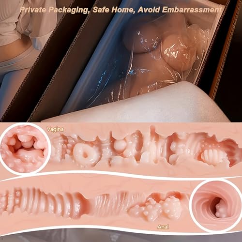 4.60FT/65LB Realistic Sex Doll for Men, Full Size Sex Doll with Soft Breasts and 3D Tunnels, Silicone Life Size Sex Dolls Full Body Love Doll Female Torso Male Masturbator Adult Sex Toy