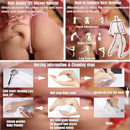 Realistic Adult Sex Doll Full Sex Doll for Men 3 in 1 Sexy Sex Silicone Dolls for Man TPE Sex Dolls Female Full Size Doll for Male Sex Toys with Feet Standing Sex Doll for Man Toys 3-Channel 3.3FT