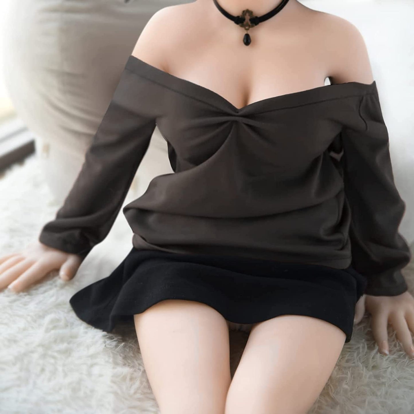 Generic Life Size Sex Doll Full Body TPE Silicone Sex Dolls, Realistic Full Size Women' Torso Sex Doll Lifelike Female Torso Love Doll with Jelly Breasts Dolls for Men Adult Male Sex Toys White Skin