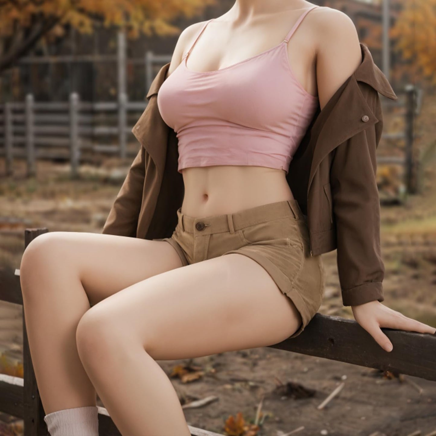 3.2FT Adult Sex Doll for Men - 29LB Realistic Full Size Sex Dolls for Male Life Size Sexdoll Female Body Sex Toy with B-Cup Small Soft Jelly Breast & Shaking Butt, Sexual Desire Doll Feet Standing