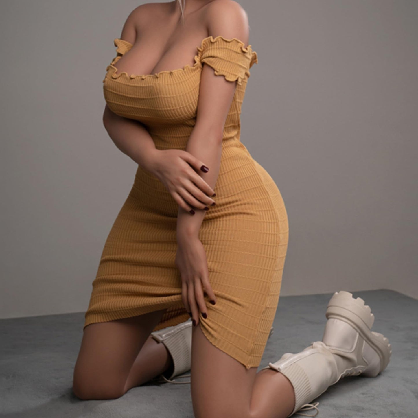 1 * 48CM Realistic Sex Doll, 58LB Full Size Sexy Doll for Men, with E-Cup Soft Breasts and 3D Tunnels, Life Size Sex Dolls, Full Body Love Dolls Female Torso Male Masturbator, Flexible Skeleton