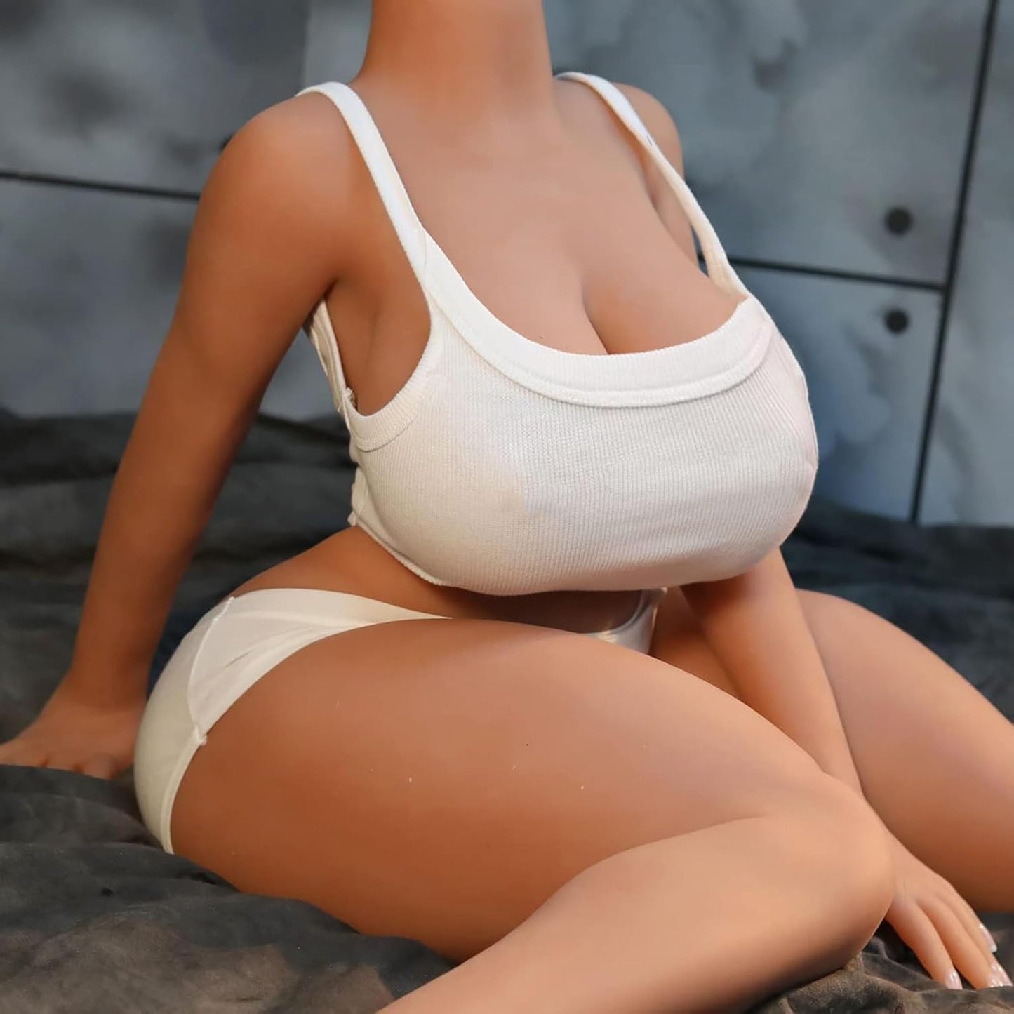 Realistic Sex Doll Silicone Sex Doll Life Size for Men Full Body Live Size Sex Dolls TPE Love Adult Sex Toys Soft Jelly Big Breasts Lifelike Female Torso Love Dolls Tan Skin