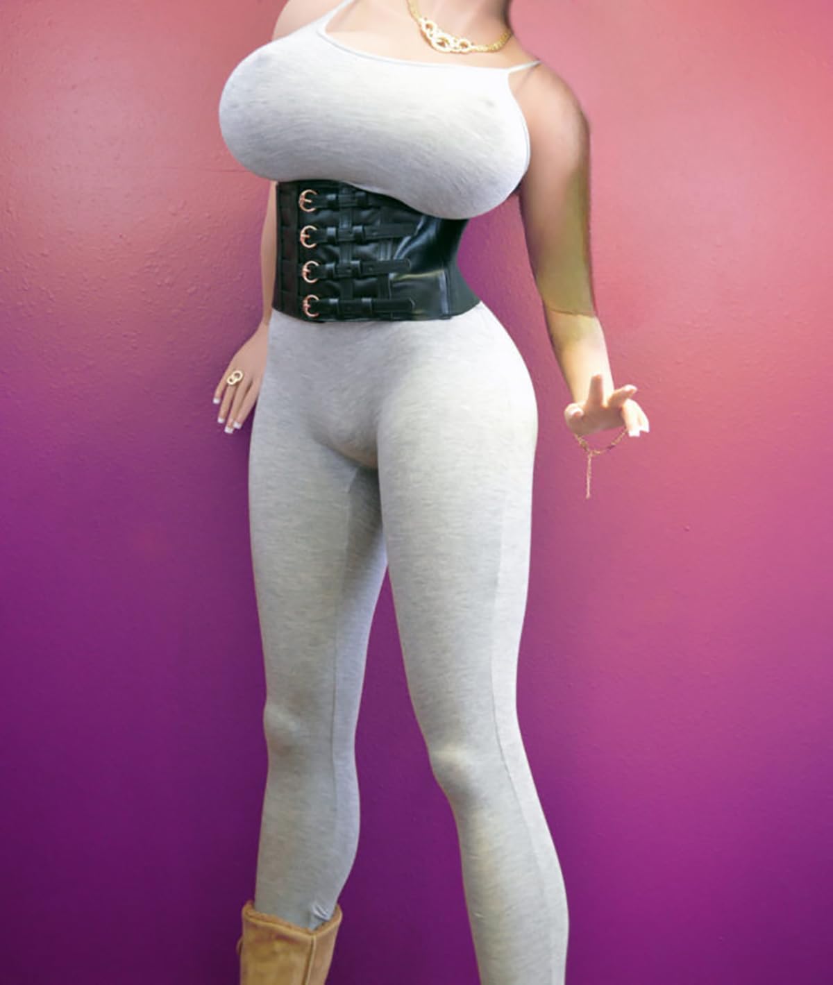 5.35FT Fat Woman Sex Dolls, BBW Male Masturbators, 105LB Realistic Adult Sex Doll, Deep Vagina Anal Textured Holes 1:1, Life Size Female Torso Big Butt, Fat Thighs Erotic Flexible Skeleton