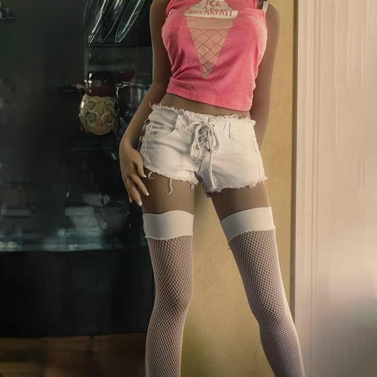 3.3FT Realistic Sex Doll for Man, 29LB Full Size Sexy Doll Women Torso Life Size Sex Dolls, C-Cup Ultra Soft Breasts Male Masturbator Build in Metal Skeleton, Adult Sex Intercourse Orgasm Toy