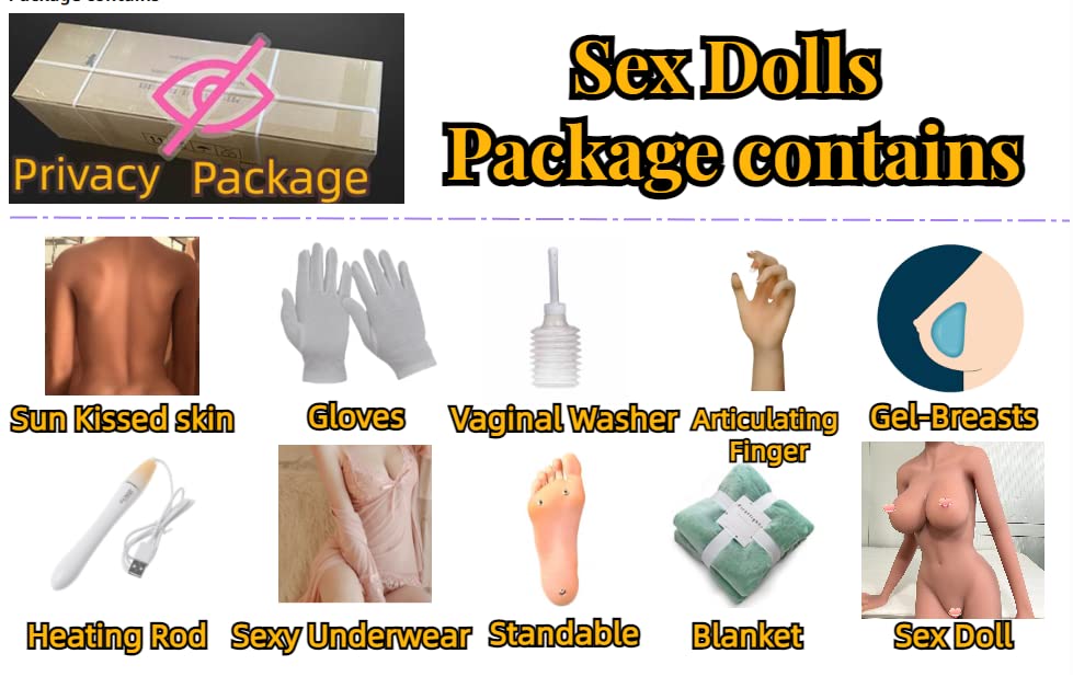 5.15 FT Silicone Sex Doll Head Skin Jelly Breasts, Soft Solid Silicone Doll Head Sex Toy 3-in-1 Realistic Doll Head with Built-in Metal Skeleton Big Breasts Big Butt 61.73 lb Female Torso Sex Toy