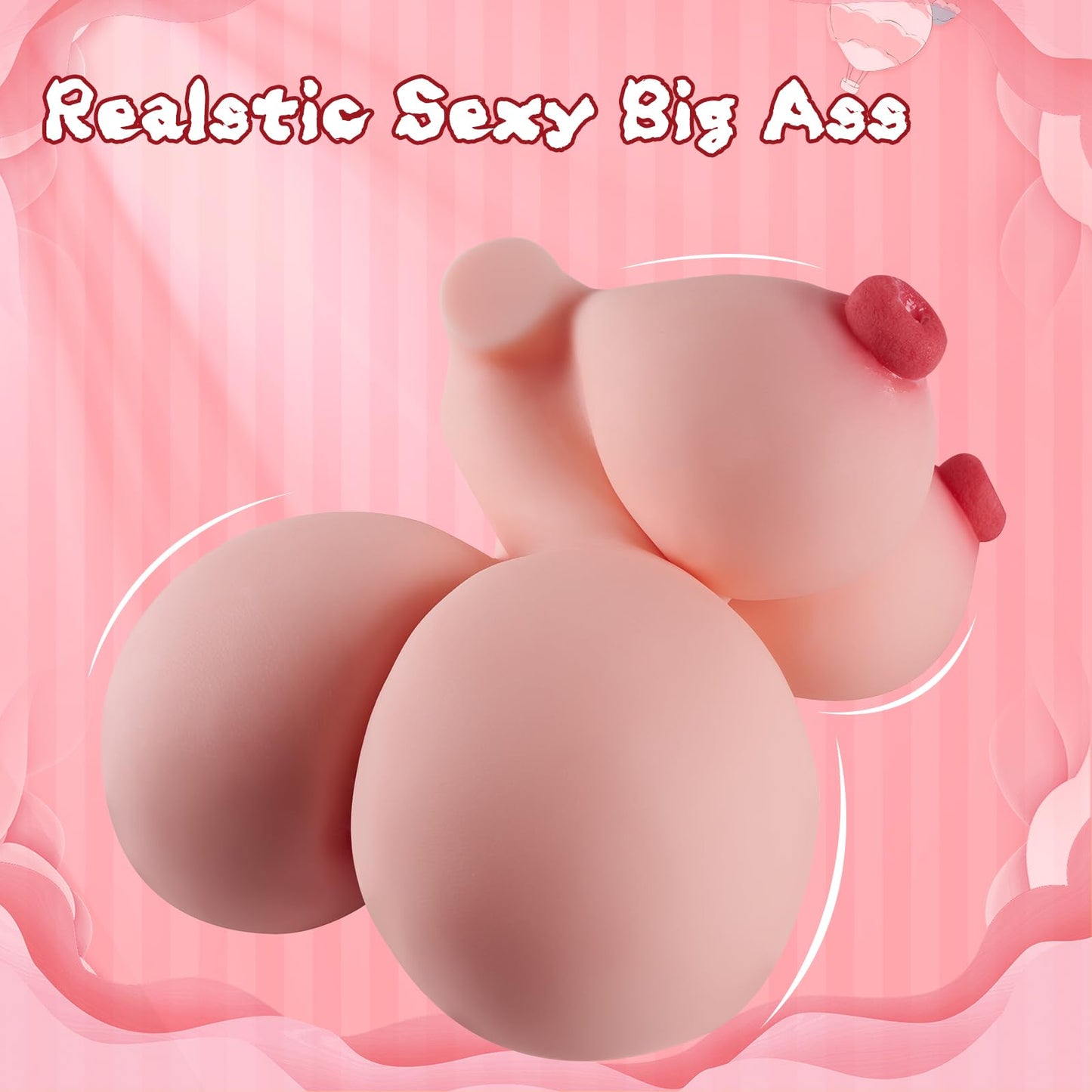 Zonbik 24lb Adult Sex Doll Male Masturbator, 4 in 1 Female Torso Love Doll with Big Boobs, Big Ass, 3D Realistic Torso Sex Dolls Masturbation Penetrable Nipples Sex Doll for Men