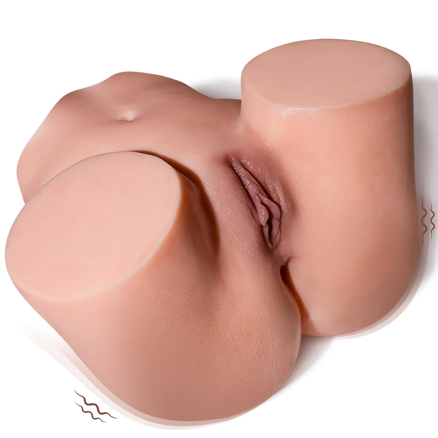 25LB Milf Full Size Sex Doll, Powerful 12 Multi-Level Vibrating Butt Toys Realistic Skin Texture Soft Big Ass & Pussy Female Sex Toys 2 Extended Channel Tight Vagina & Anal Sexual Pleasure Tools