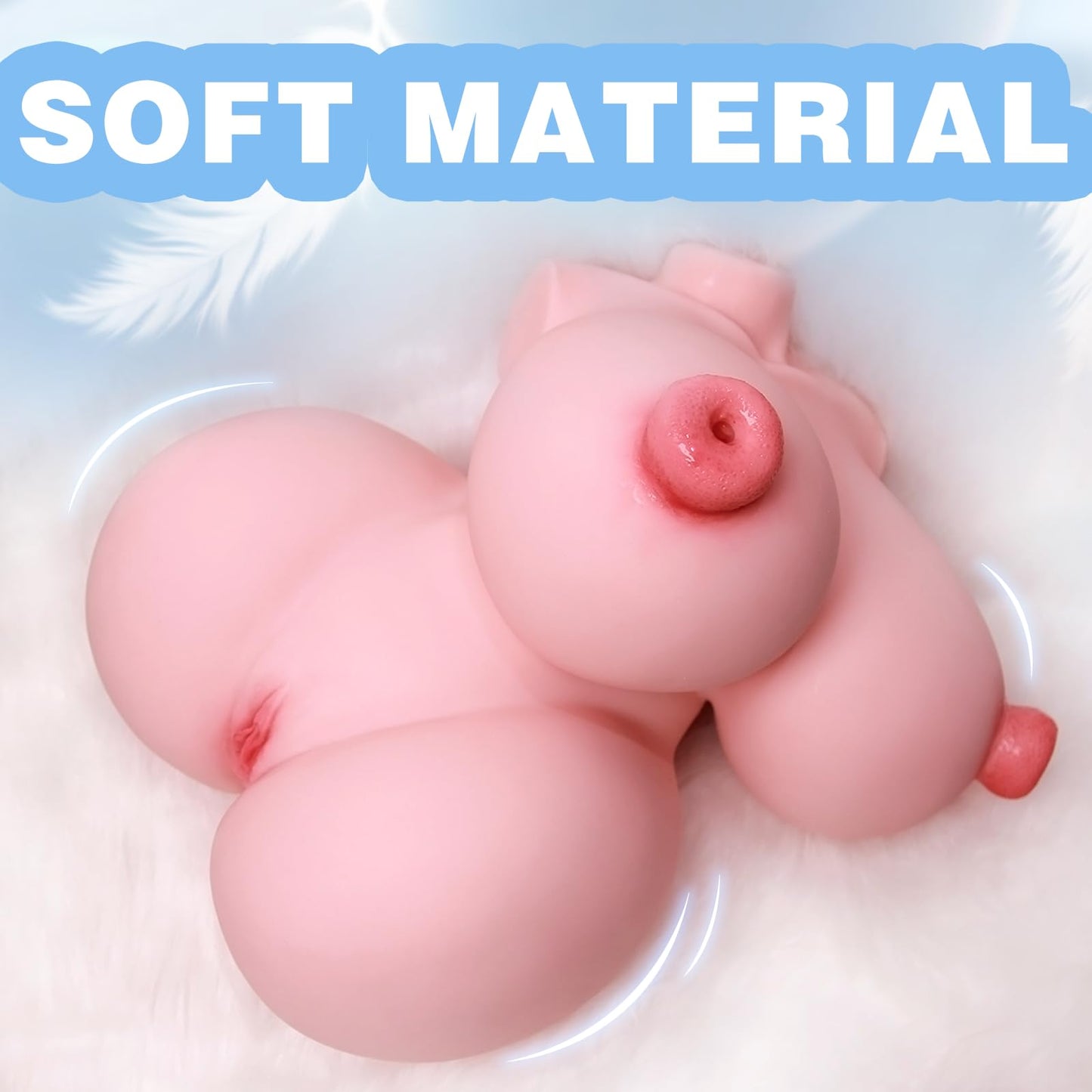 Capainja 24.58lbs Adult Sex Doll, 4 in 1 Female Torso Love Doll with Realistic Vagina Anal Big Breasts, Male Masturbator with Penetrable Big Nipples, Sex Toys with Big Boobs for Men TPE Masturbation