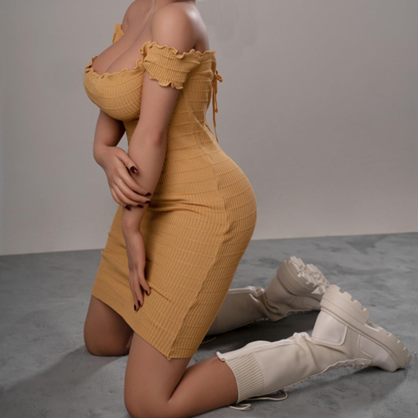 1 * 48CM Realistic Sex Doll, 58LB Full Size Sexy Doll for Men, with E-Cup Soft Breasts and 3D Tunnels, Life Size Sex Dolls, Full Body Love Dolls Female Torso Male Masturbator, Flexible Skeleton