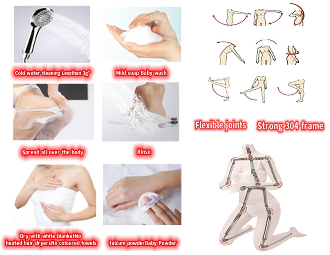 5.15 FT Sex Doll, Full Body Sex Doll Full Size Sex Doll with Soft Boobs Butt Ass, Realistic Sex Doll for Men, TPE Silicone Female Torso Sex Doll Life Size Sex Dolls, Standing Adult Male Sex Toy