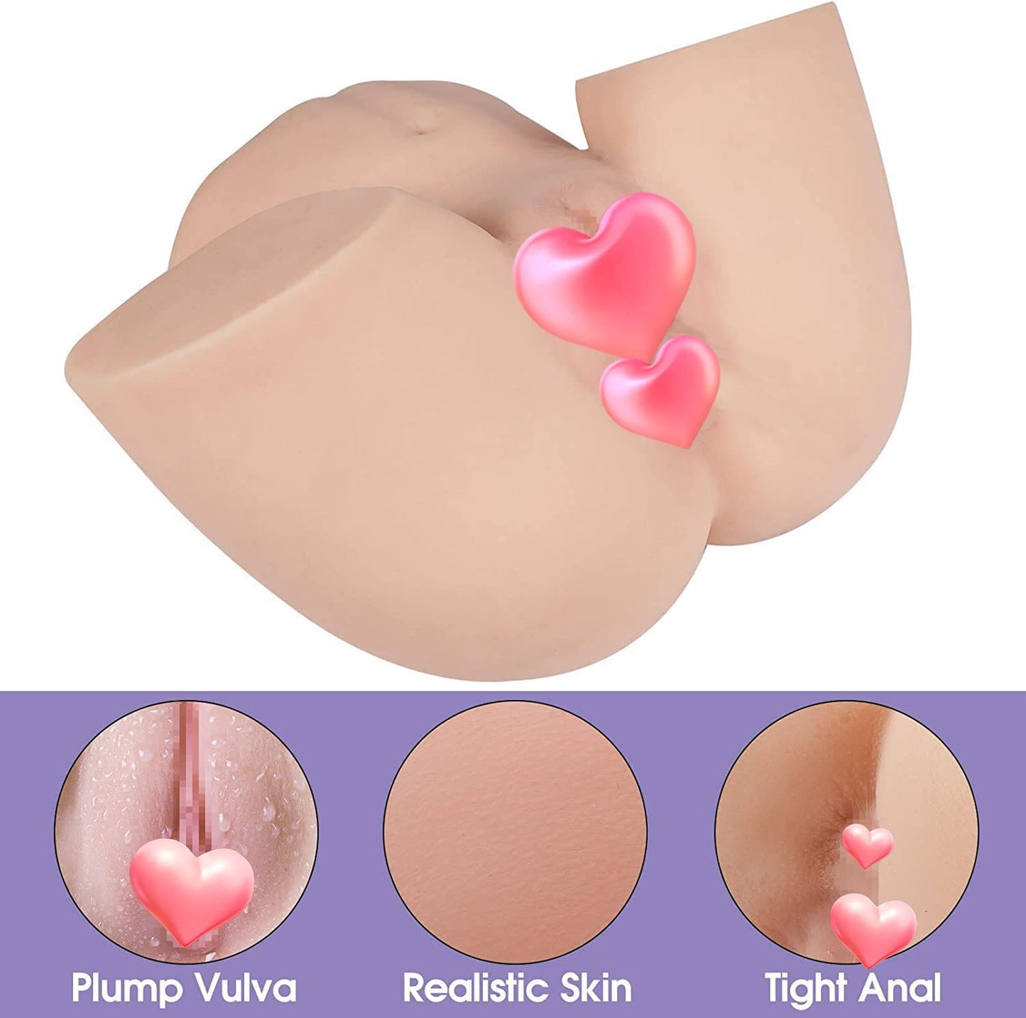 TANTALY 18.7LB Sex Doll with 6 Large Inner Beads Pussy Tight Ass for Intense Stimulation, Male Masturbator Ultra-Soft Stroker with 2 Closed-Ended Holes for Men Masturbation, Cecilia (Fair)