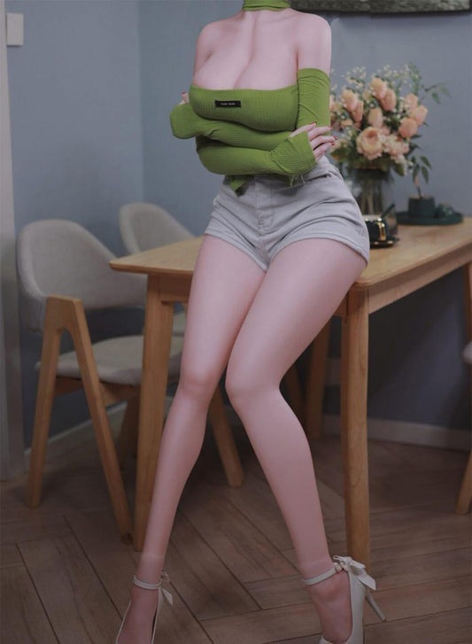 165CM Full Size Sex Doll Lifelike Realistic Adult Toys Big Jelly Breast & Shaking Butts Sex Toys for Men Silicone Full Body Sex Doll Women' Female Torso Love Doll with Standing Legs