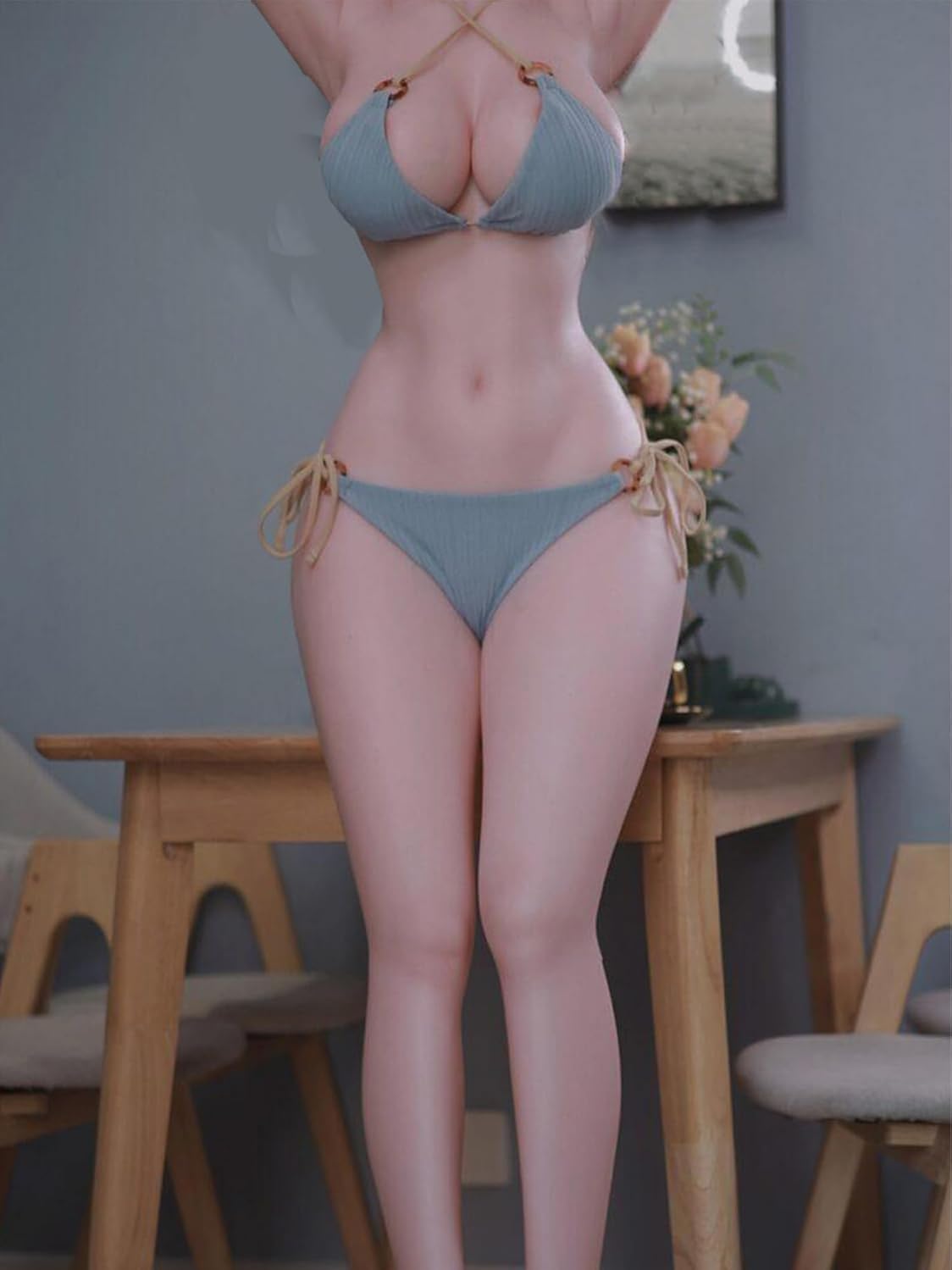 165CM Full Size Sex Doll Lifelike Realistic Adult Toys Big Jelly Breast & Shaking Butts Sex Toys for Men Silicone Full Body Sex Doll Women' Female Torso Love Doll with Standing Legs