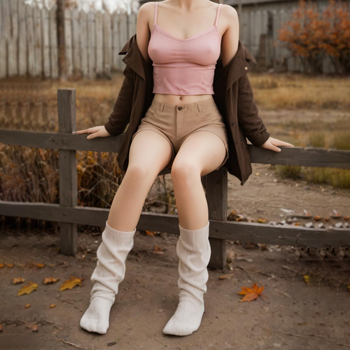 3.2FT Adult Sex Doll for Men - 29LB Realistic Full Size Sex Dolls for Male Life Size Sexdoll Female Body Sex Toy with B-Cup Small Soft Jelly Breast & Shaking Butt, Sexual Desire Doll Feet Standing