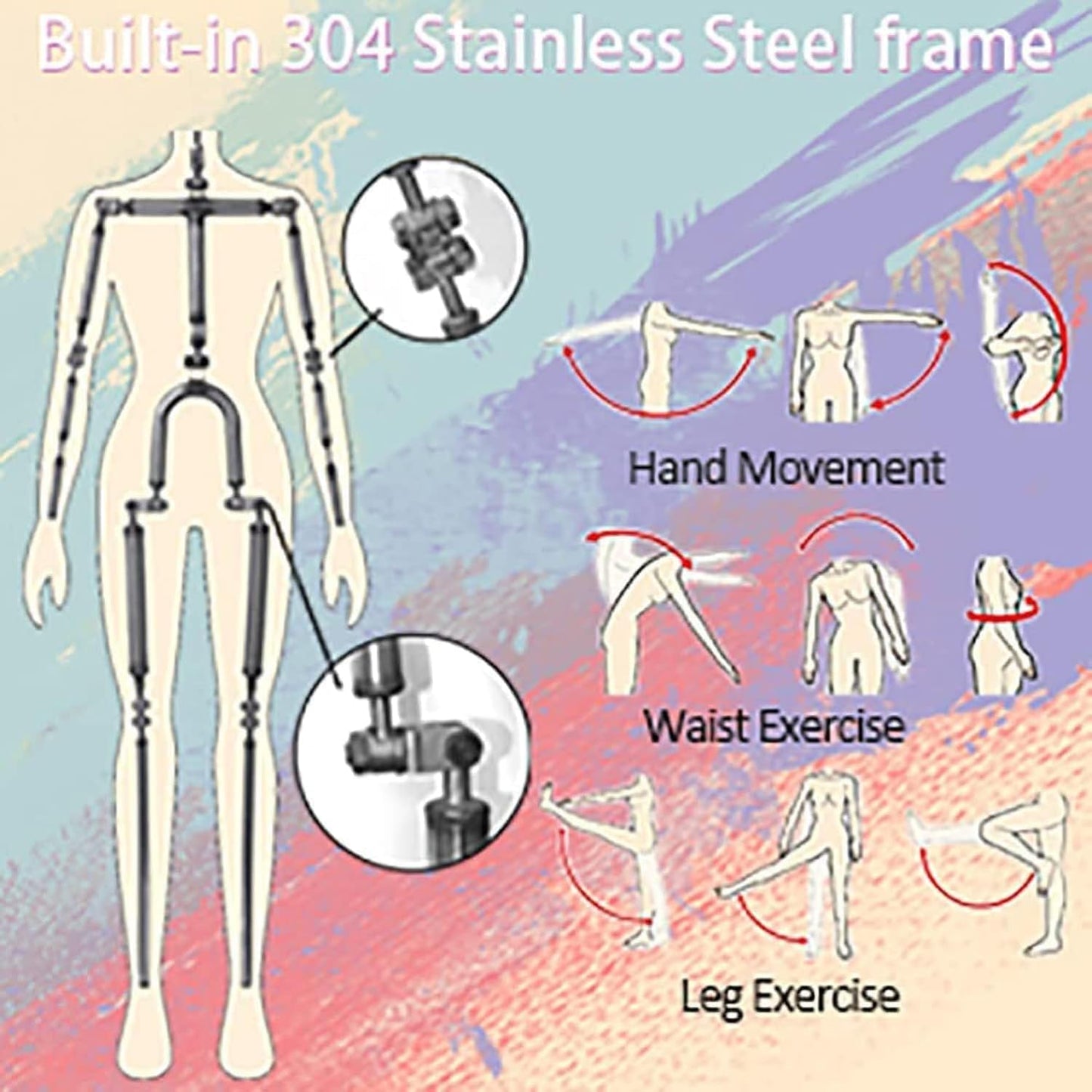 3.35FT/31LB Full Size Sex Doll with Soft Jelly Boobs and Round Butt, TPE Full Size Sex Doll Female Torso Love Doll Build in Metal Skeleton Adult Toys for Men Male Masturbator[US Stock] (3.35FT-31LB-1)