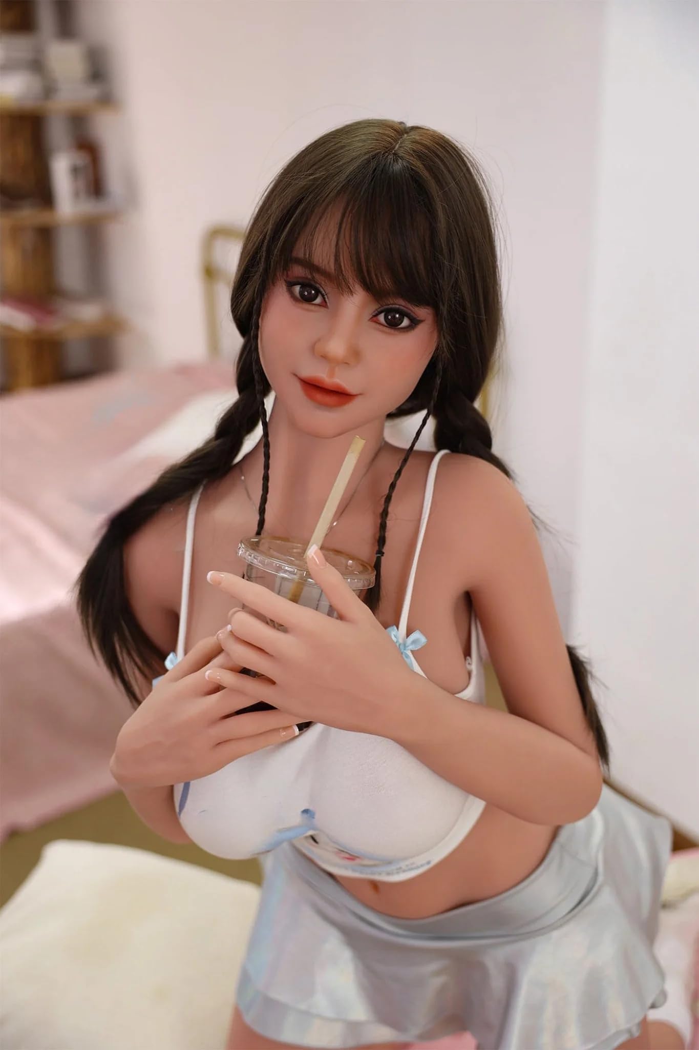 5.18FT Life Size Sex Toy TPE Adult Silicone Toy Full Body Sex Doll Lifelike Female Torso Toy for Men Women's Lifelike Full-Size Sex Dolls with Jelly Breasts Sex Toys/Sex for Man Best Sex Partner