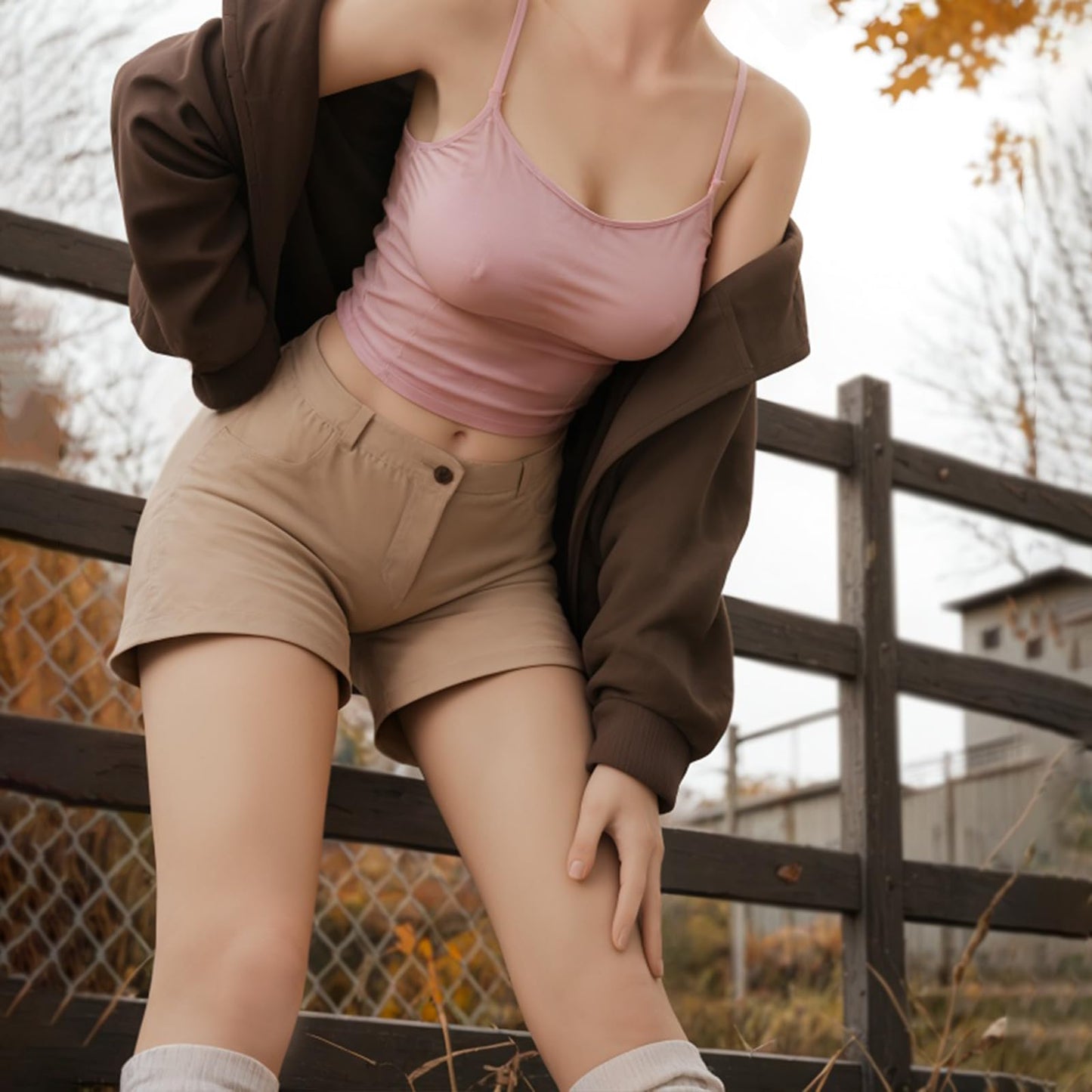 3.2FT Adult Sex Doll for Men - 29LB Realistic Full Size Sex Dolls for Male Life Size Sexdoll Female Body Sex Toy with B-Cup Small Soft Jelly Breast & Shaking Butt, Sexual Desire Doll Feet Standing