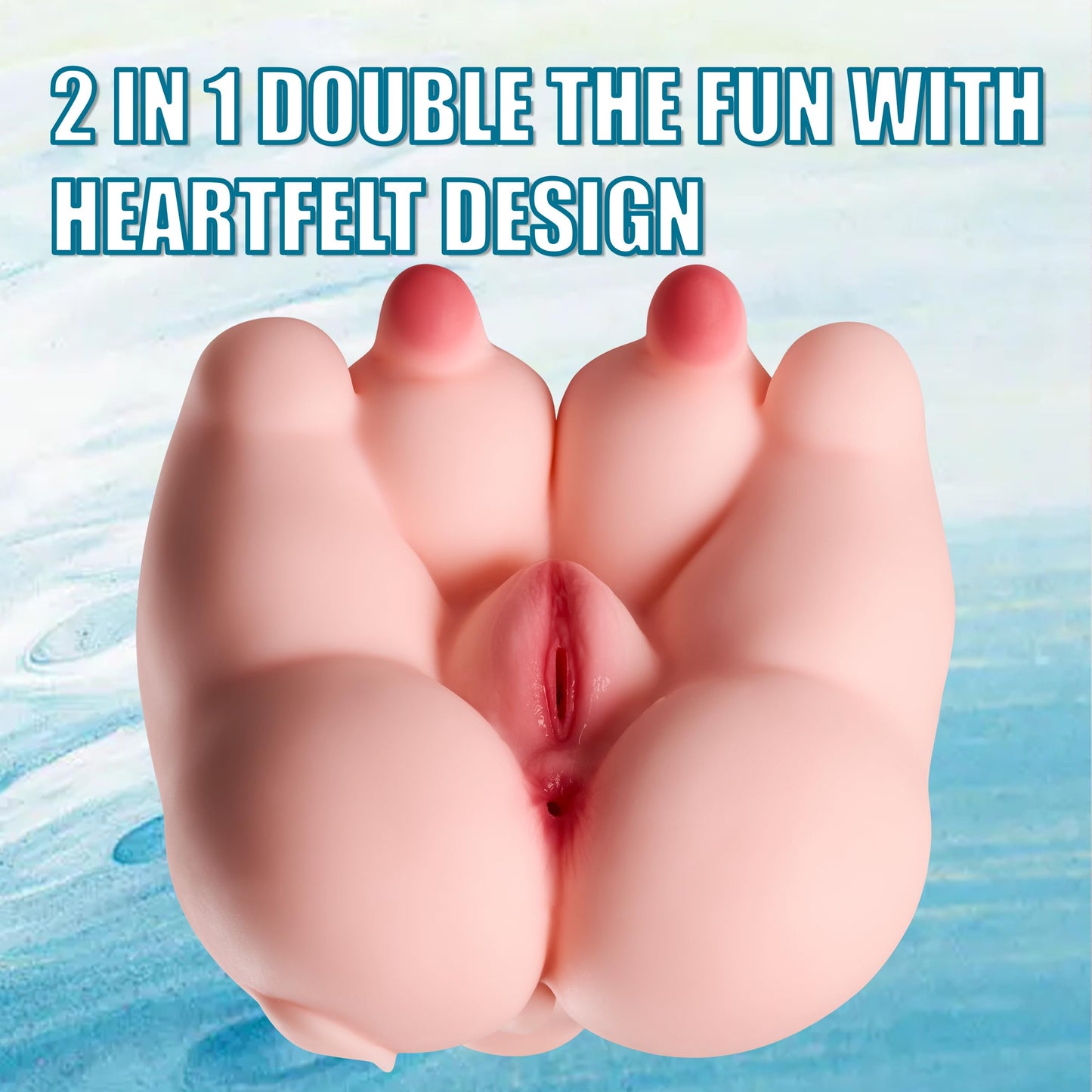 Cupiq 20.8lb Adult Sex Doll Male Masturbator, 3 in 1 Torso Love Dolls Six Big Nipples Sex Dolls, 3D Realistic Anal Vagina Ass Pussy Full Boobs Butt Fantasy Sex Toys for Men (Pink)