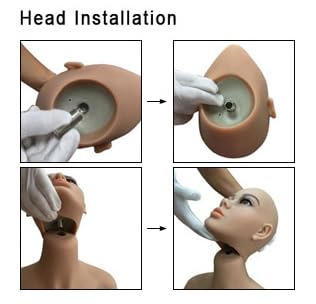 7LB Sex Doll Head Pocket Pussy for Men Realistic Male Masturbator with Oral for Men Pleasure, Lifelike Female Torso Love Doll Head with Face,Soft Silicone Adult Sex Toys Tan Skin-Just Only Head