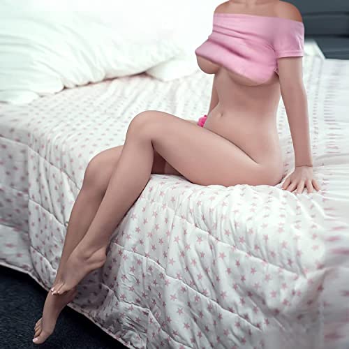 Sex Dolls 53.15Inch TPE Silicone Life Like Sex Girl Torso Realistic Life Size Sex Doll Full Body Breast Jelly Chest Sex Doll Wheat Skin Good Handfeel