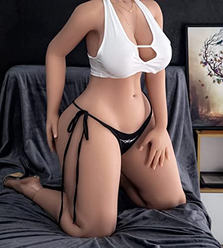 163CM/5.35 ft plump, plump, soft, big-breasted, big-ass sex doll silicone body full female torso male adult sex doll sex life masturbation toy standing on both feet can be shipped from the US