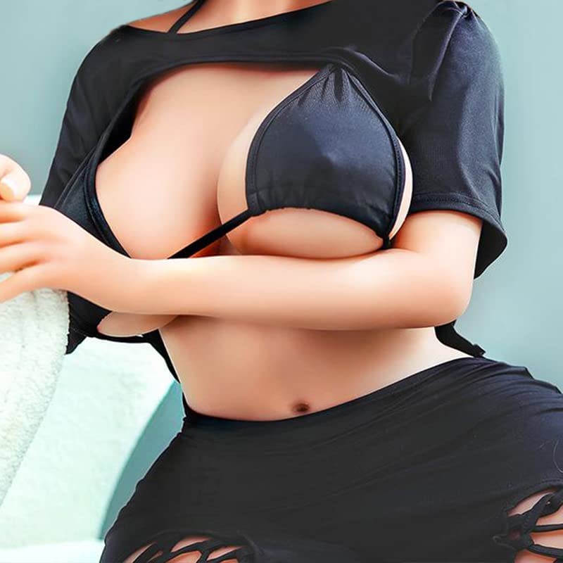 5.35FT Silicone Sex Doll Sex Toy Girlfriend life-size1/1 Silicone Sex Dolls for Men Full Body Adult Sex Toys with Standing and Jelly Big Breast Tan Skin 105 lb Easy to Clean