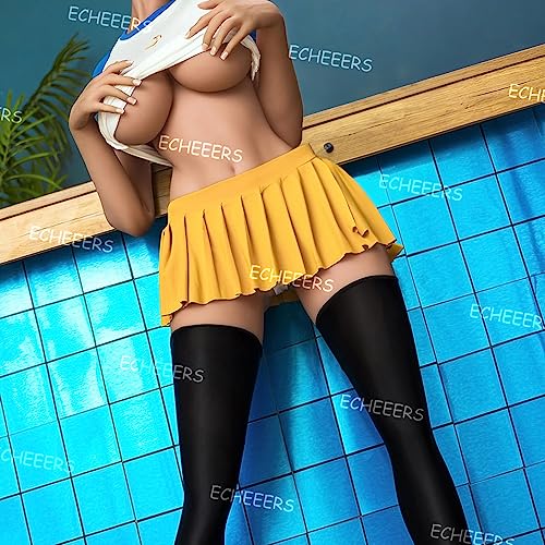ECHEERS 5.4FT Realistic 1:1 Life Size Girlfriend Sex Dolls for Male Adult Female Sex Doll for Men Full Size Sex Doll with Big Jelly Breasts Lifelike Full Body Sex Doll for Real Sex Love Ship from US
