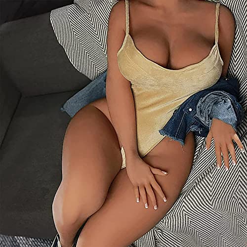 Silicone Female Sex Doll with Jelly Breasts and Butts Male Masturbator Sexy TPE Love Dolls Equipped with Heating Rod Adult Sex Toys for Men Pleasure Male Sex Toys Flexible Legs Tan Color 163CM/5.34Ft
