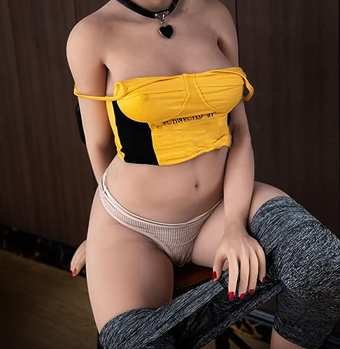 75LB Lifelike Adult Sex Doll Full Size Silicone Sex Doll Realistic Full Body Sex Dolls Built in Standing Feet and Flexible Metal Skeleton Perfect Girlfriend Sex Toys for Men Tan Skin US Shipments