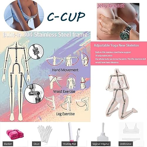 5.15ft 62LB Sex Doll Full Body Sex Doll with Big Breast TPE Male Masturbator Waterproof Big Ass Silicone Masturbation D Cup for Men Silicone Sex Toy Girlfriend Love Doll