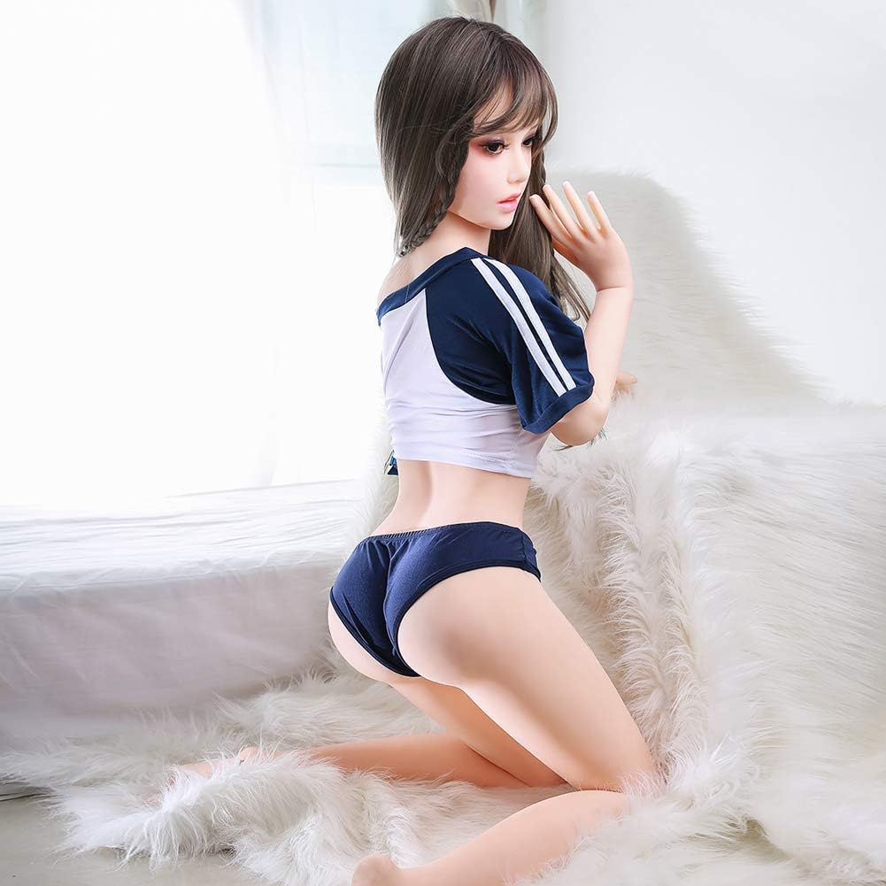 052 Sex Toy Girlfriend life-size1/1 Eyes can Rotate Jelly Chest Silicone Head Hair Transplant Full Size Lifelike Sex Toy Girlfriend Man's Natural Colour 57lbs